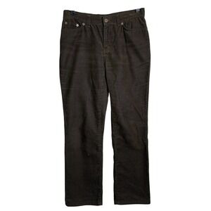 Lauren Jeans Ralph Corduroy Pants Brown Size 2P Straight Leg vintage Artsy Indie